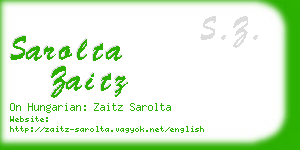 sarolta zaitz business card